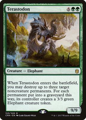 Terastodon card from Commander Anthology