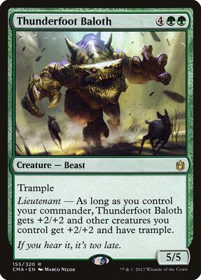 Thunderfoot Baloth card from Commander Anthology