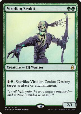 Viridian Zealot card from Commander Anthology