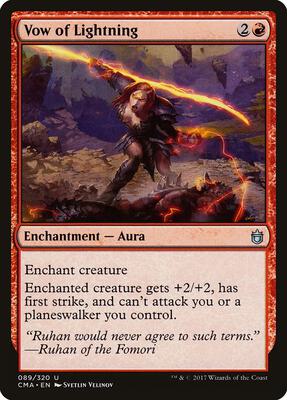 Vow of Lightning card from Commander Anthology