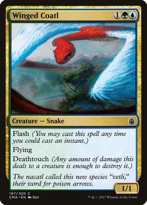Winged Coatl card from Commander Anthology