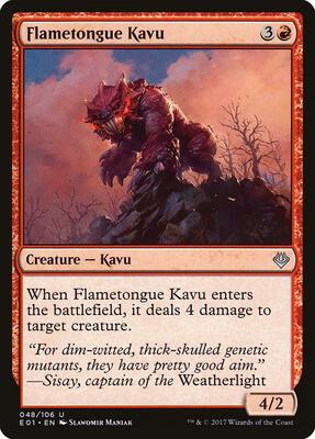 Flametongue Kavu card from Archenemy: Nicol Bolas