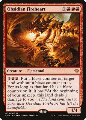 Obsidian Fireheart card from Archenemy: Nicol Bolas