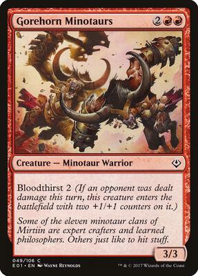 Gorehorn Minotaurs card from Archenemy: Nicol Bolas