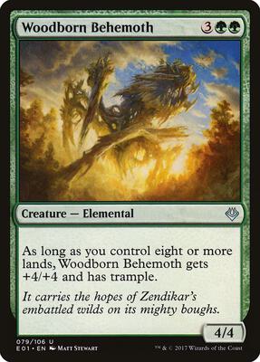 Woodborn Behemoth card from Archenemy: Nicol Bolas
