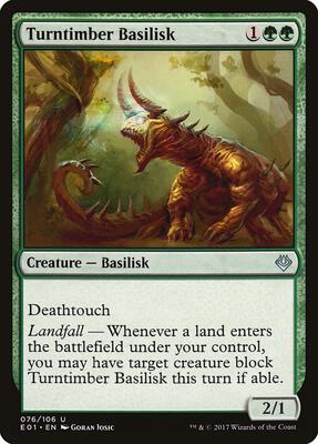 Turntimber Basilisk card from Archenemy: Nicol Bolas