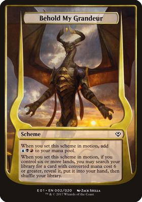 Behold My Grandeur (Archenemy: Nicol Bolas) card from Oversize Cards