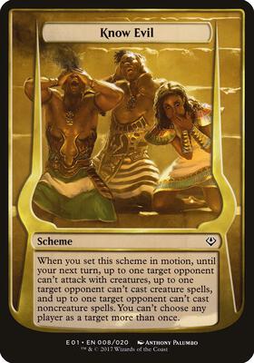 Know Evil (Archenemy: Nicol Bolas) card from Oversize Cards