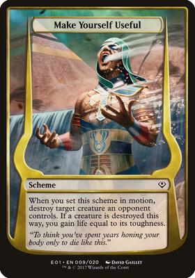 Make Yourself Useful (Archenemy: Nicol Bolas) card from Oversize Cards