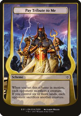 Pay Tribute to Me (Archenemy: Nicol Bolas) card from Oversize Cards
