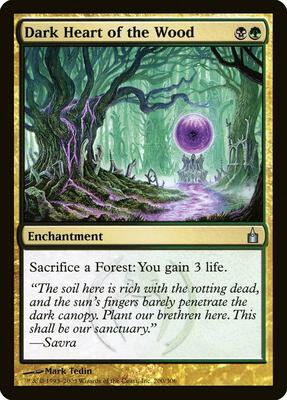 Dark Heart of the Wood card from Ravnica: City of Guilds