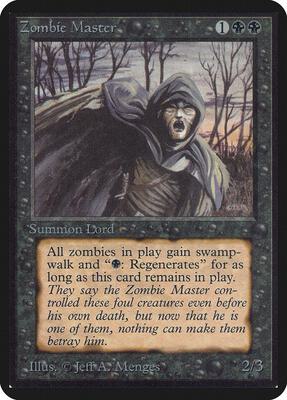Zombie Master card from Alpha Edition