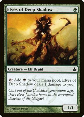 Elves of Deep Shadow card from Ravnica: City of Guilds