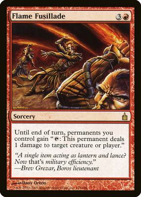 Flame Fusillade card from Ravnica: City of Guilds