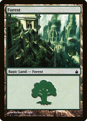 Forest (306) card from Ravnica: City of Guilds