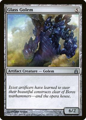 Glass Golem card from Ravnica: City of Guilds