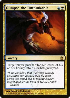 Glimpse the Unthinkable card from Ravnica: City of Guilds