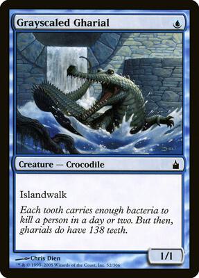 Grayscaled Gharial card from Ravnica: City of Guilds