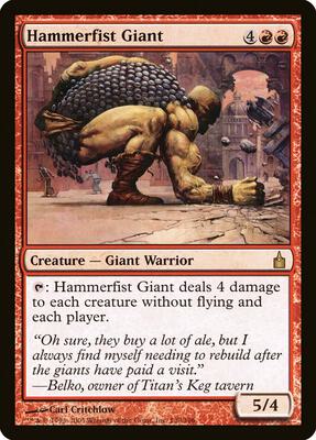 Hammerfist Giant card from Ravnica: City of Guilds