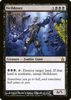 Helldozer card from Ravnica: City of Guilds