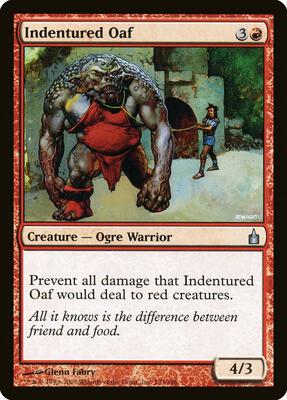 Indentured Oaf card from Ravnica: City of Guilds