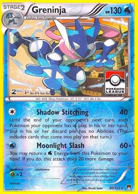 Greninja - 40/122 (League) [2nd Place] card from League & Championship Cards