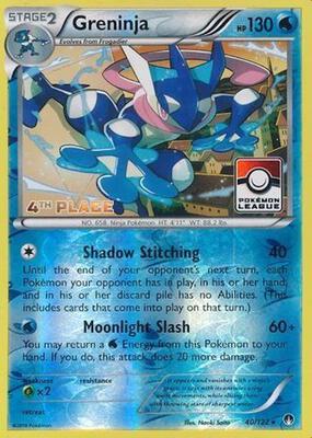 Greninja - 40/122 (Pokemon League) [4th Place] card from League & Championship Cards