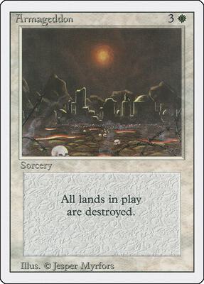 Armageddon card from Revised Edition