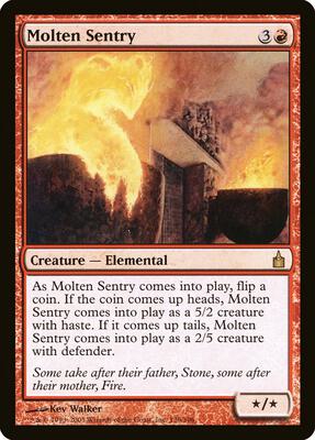 Molten Sentry card from Ravnica: City of Guilds