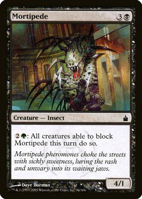 Mortipede card from Ravnica: City of Guilds