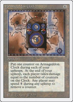 Armageddon Clock card from Revised Edition