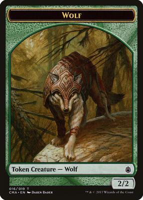 Wolf Token (016) card from Commander Anthology