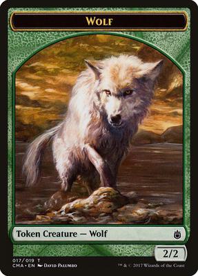 Wolf Token (017) card from Commander Anthology