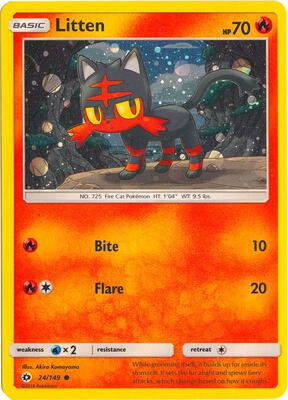 Litten - 24/149 (Cosmos Holo) card from Miscellaneous Cards & Products