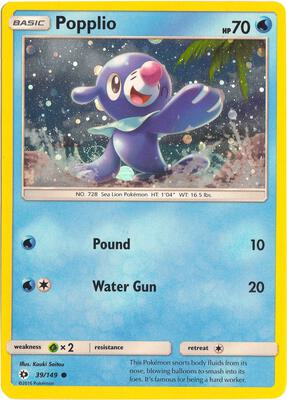 Popplio - 39/149 (Cosmos Holo) card from Miscellaneous Cards & Products