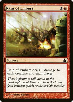 Rain of Embers card from Ravnica: City of Guilds