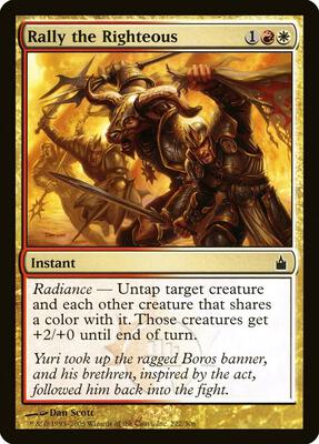 Rally the Righteous card from Ravnica: City of Guilds