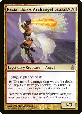 Razia, Boros Archangel card from Ravnica: City of Guilds
