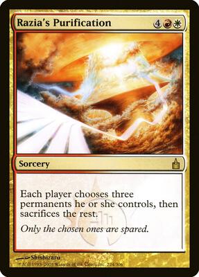 Razia's Purification card from Ravnica: City of Guilds