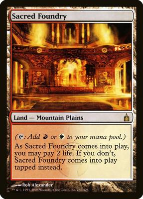 Sacred Foundry card from Ravnica: City of Guilds