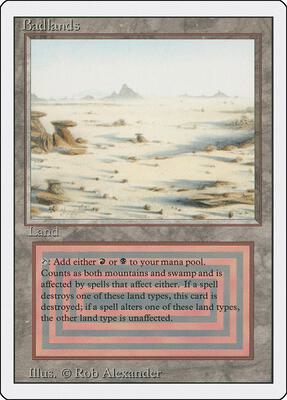 Badlands card from Revised Edition