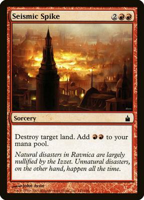 Seismic Spike card from Ravnica: City of Guilds