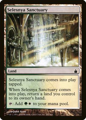 Selesnya Sanctuary card from Ravnica: City of Guilds