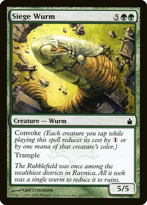 Siege Wurm card from Ravnica: City of Guilds