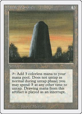 Basalt Monolith card from Revised Edition
