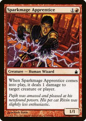 Sparkmage Apprentice card from Ravnica: City of Guilds