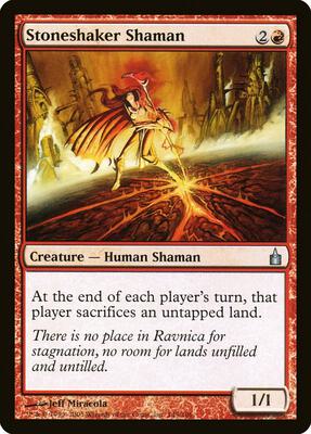 Stoneshaker Shaman card from Ravnica: City of Guilds
