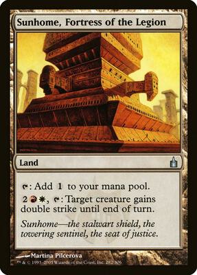 Sunhome, Fortress of the Legion card from Ravnica: City of Guilds
