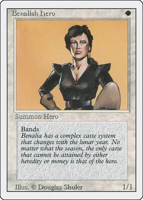 Benalish Hero card from Revised Edition