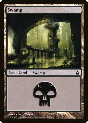 Swamp (298) card from Ravnica: City of Guilds